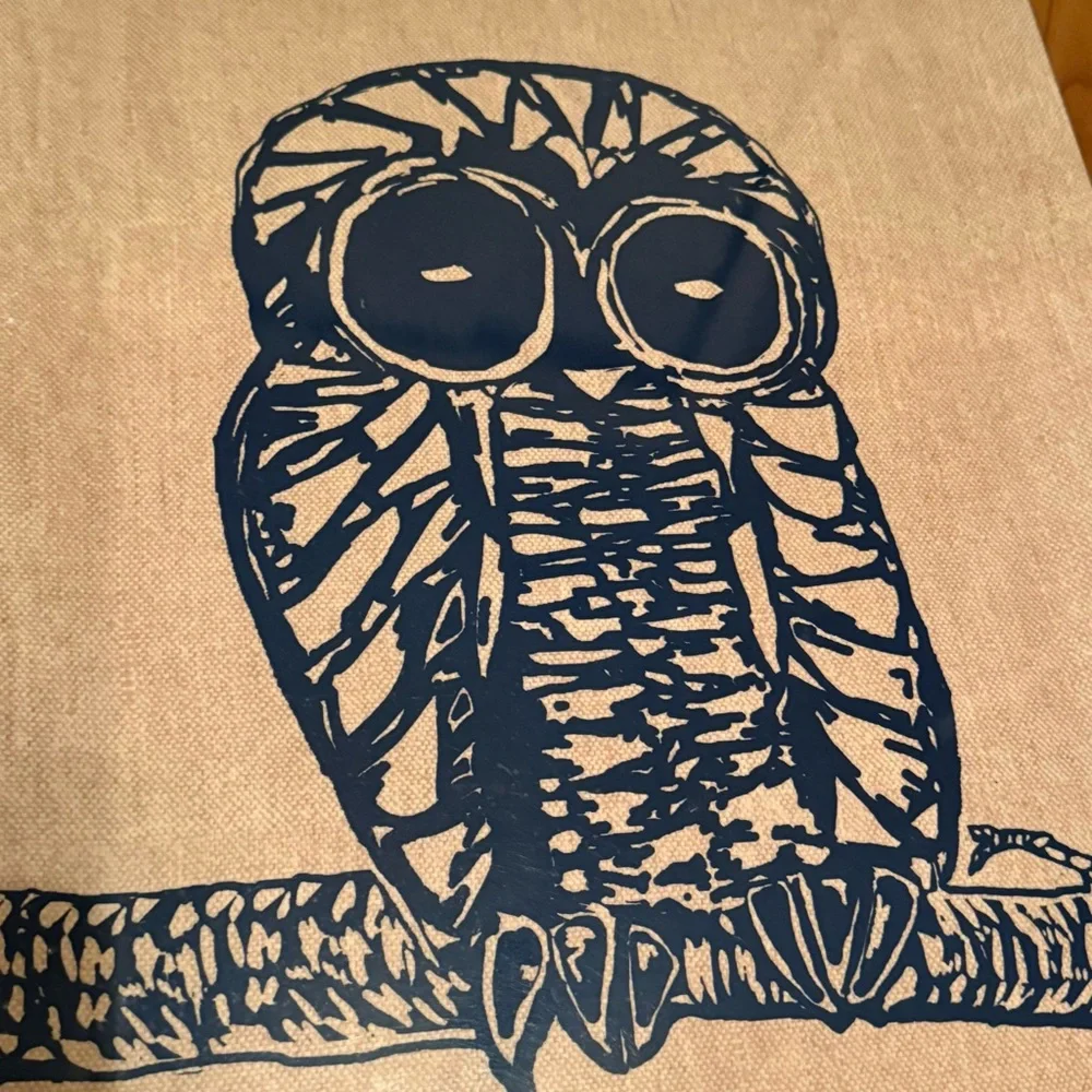 Rare Pottery Barn Owl Art Tray